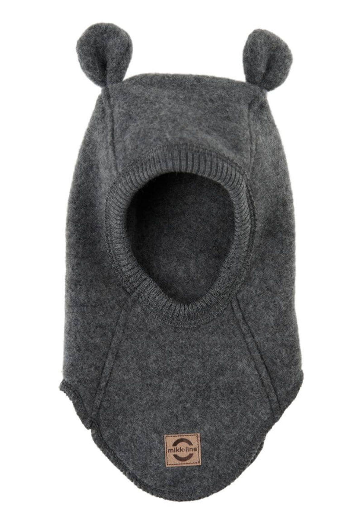 Mikk-Line - Wool Fullface w Ears - Anthracite Melange - 74/80