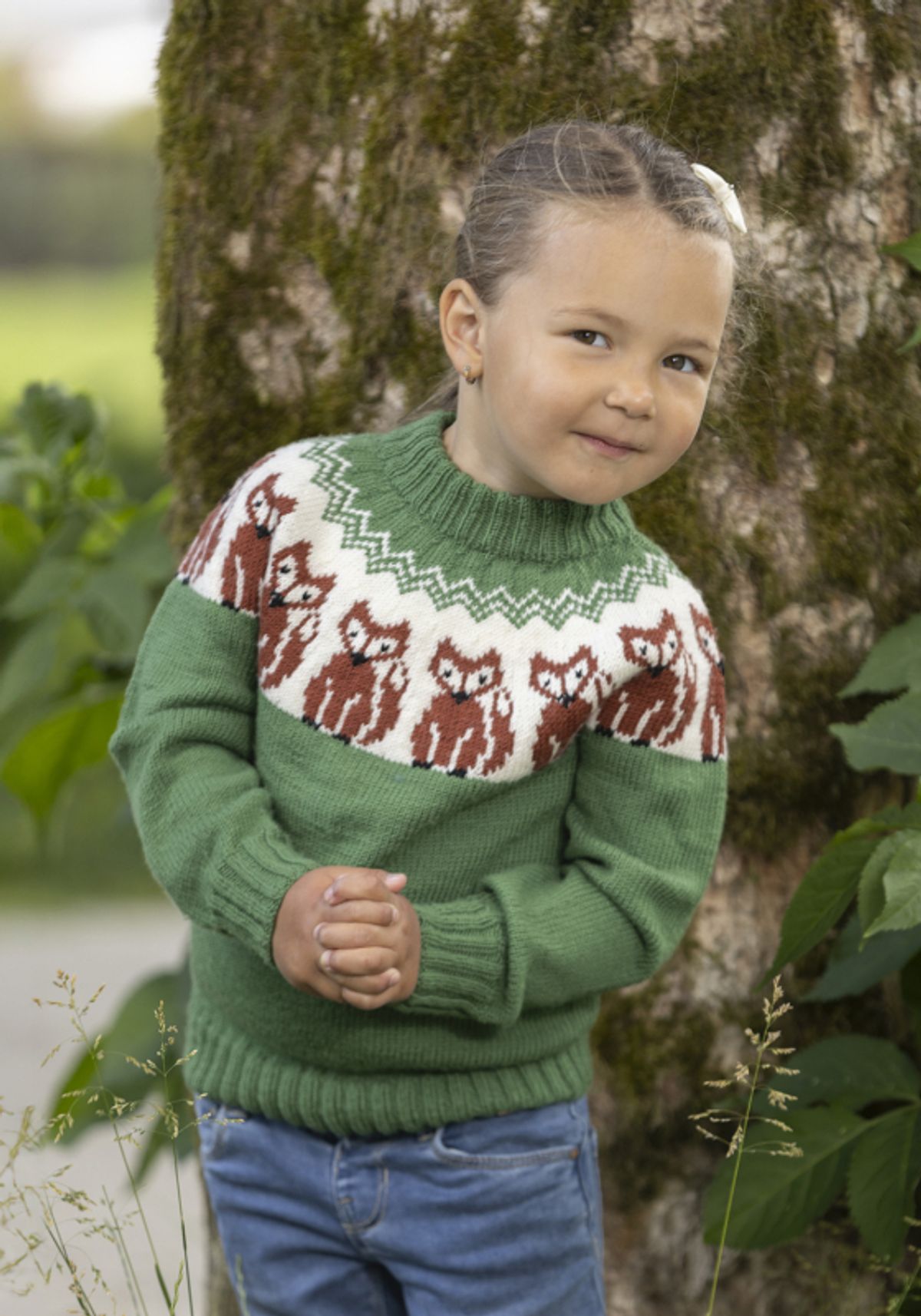 "Mikkel ræv" Genser- Viking Design 2424-8 Kit - 1 - 8år - Viking Baby merino , fra Viking