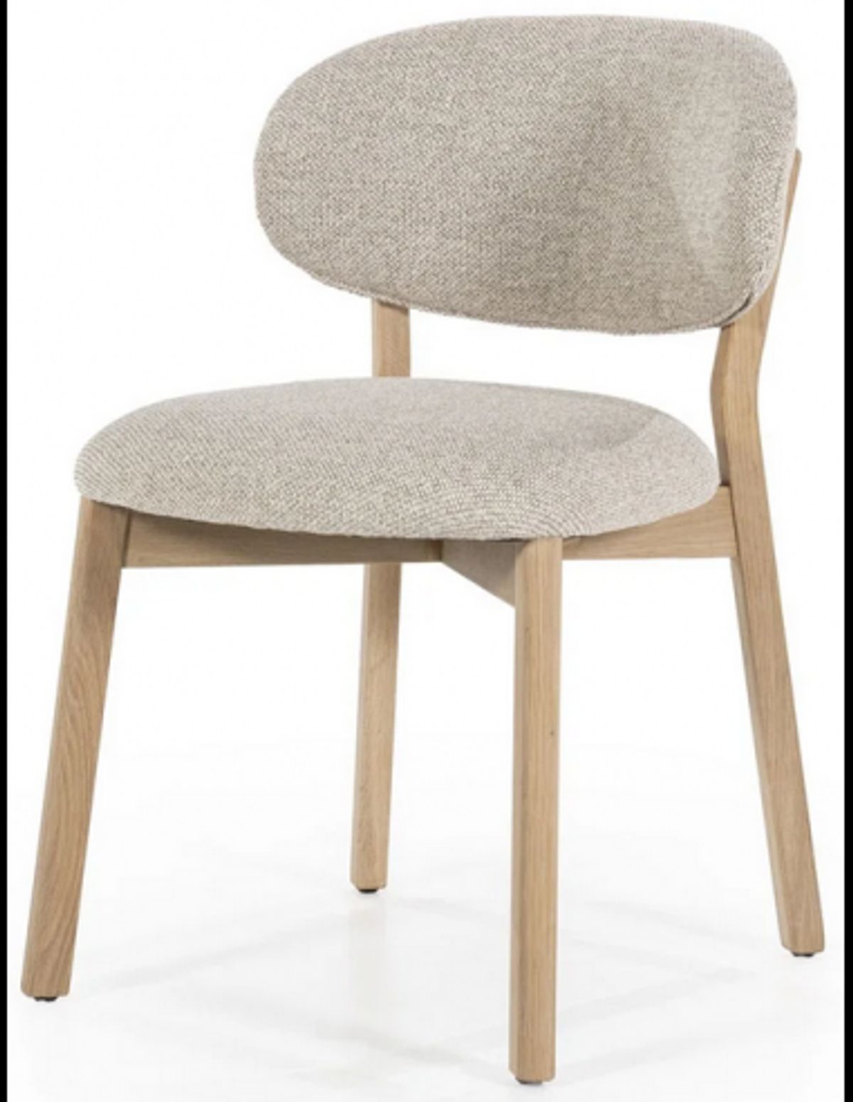 Mikky spisebordsstol i egetræ og polyester H79 cm - Eg/Taupe