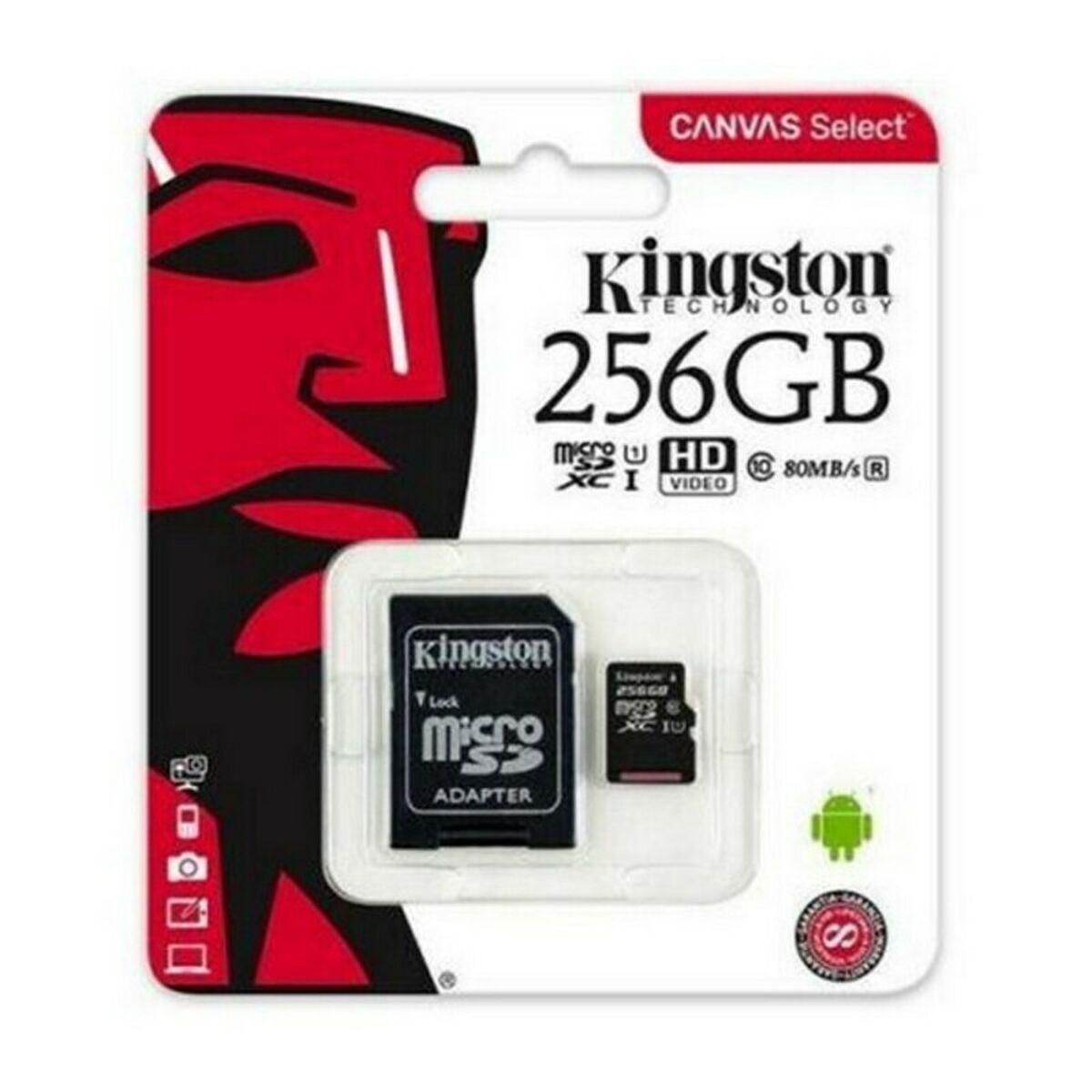 Mikro-SD-hukommelseskort med adapter Kingston SDCS2 100 MB/s 256 GB