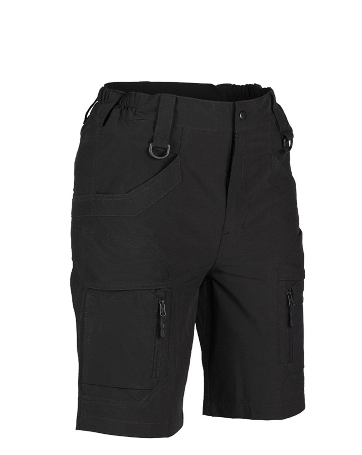 Mil-Tec Elastiske Assault Shorts Sort