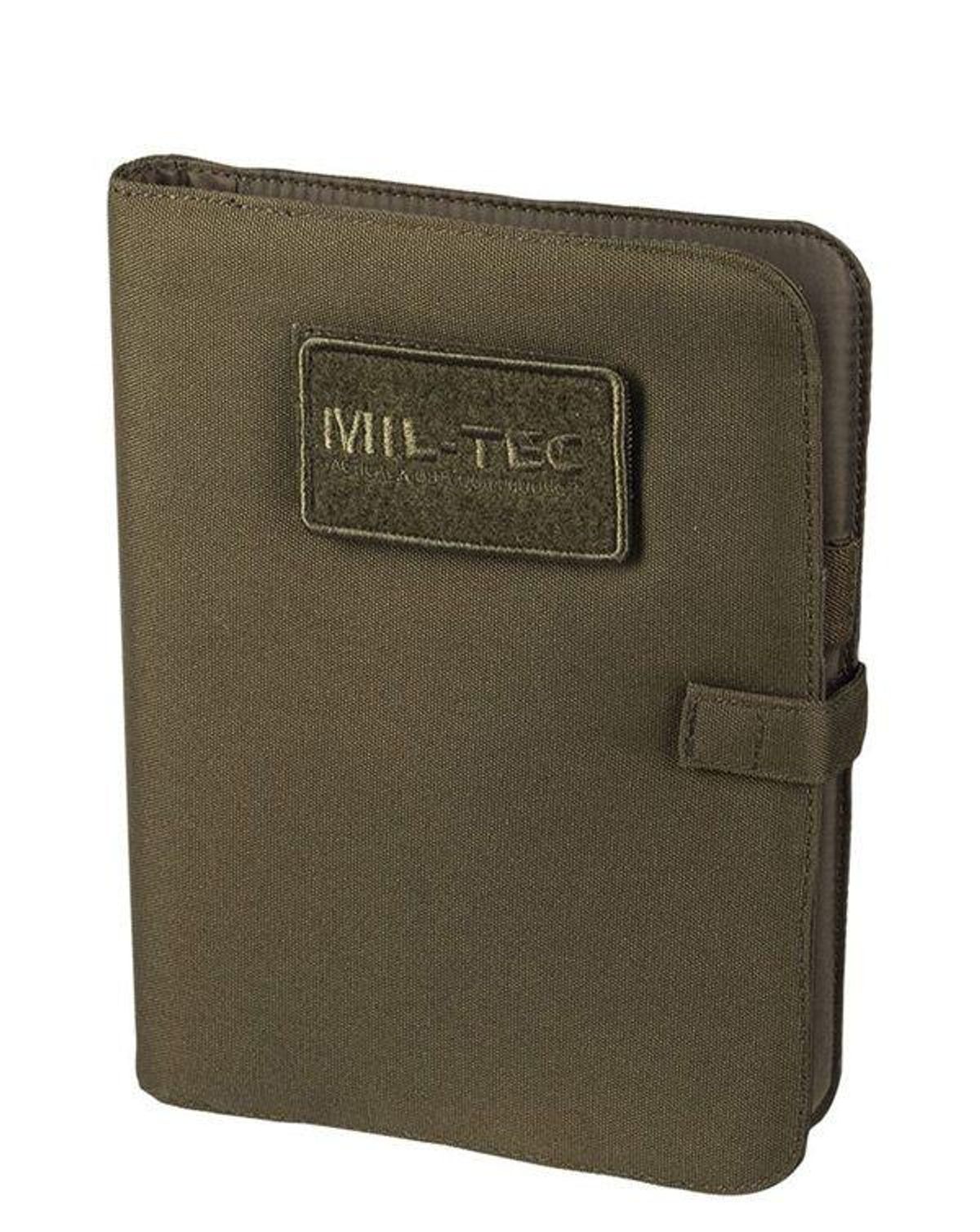 Mil-Tec Notesbog med cover Medium Oliven