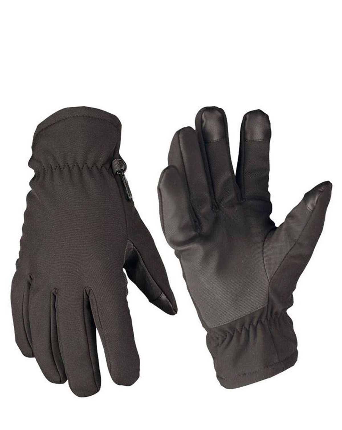 Mil-Tec Softshell handsker med Thinsulate Sort