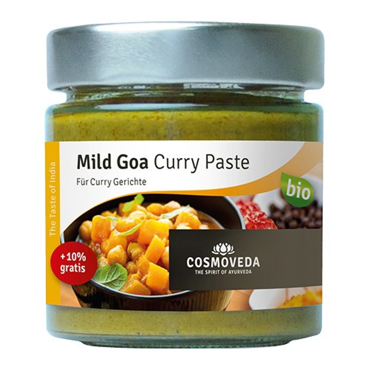 Mild Goa Curry Paste Økologisk- 160 gr - Cosmoveda