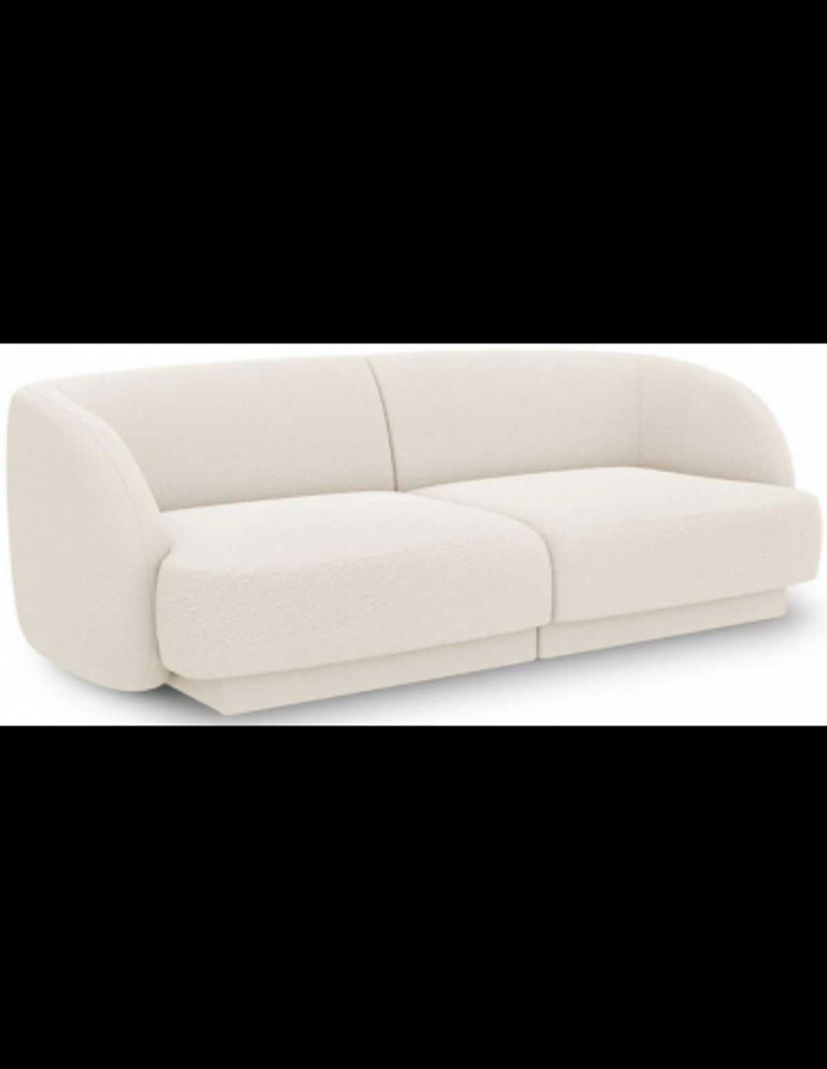 Miley 2-personers sofa i bouclé B184 x D85 cm - Beige