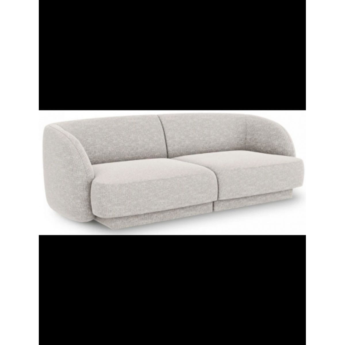 Miley 2-personers sofa i chenille B184 x D85 cm - Lysegrå