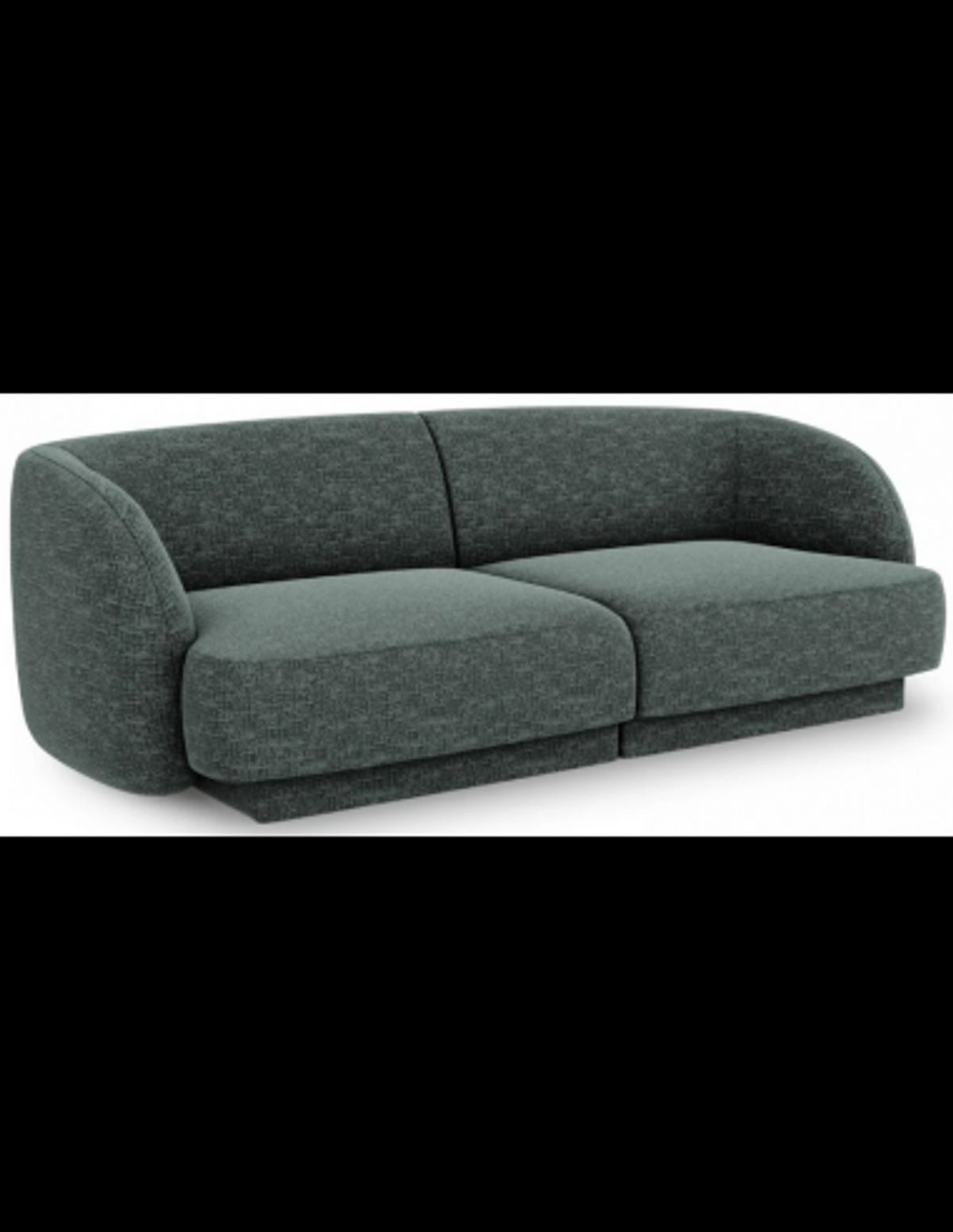 Miley 2-personers sofa i chenille B184 x D85 cm - Petrolium