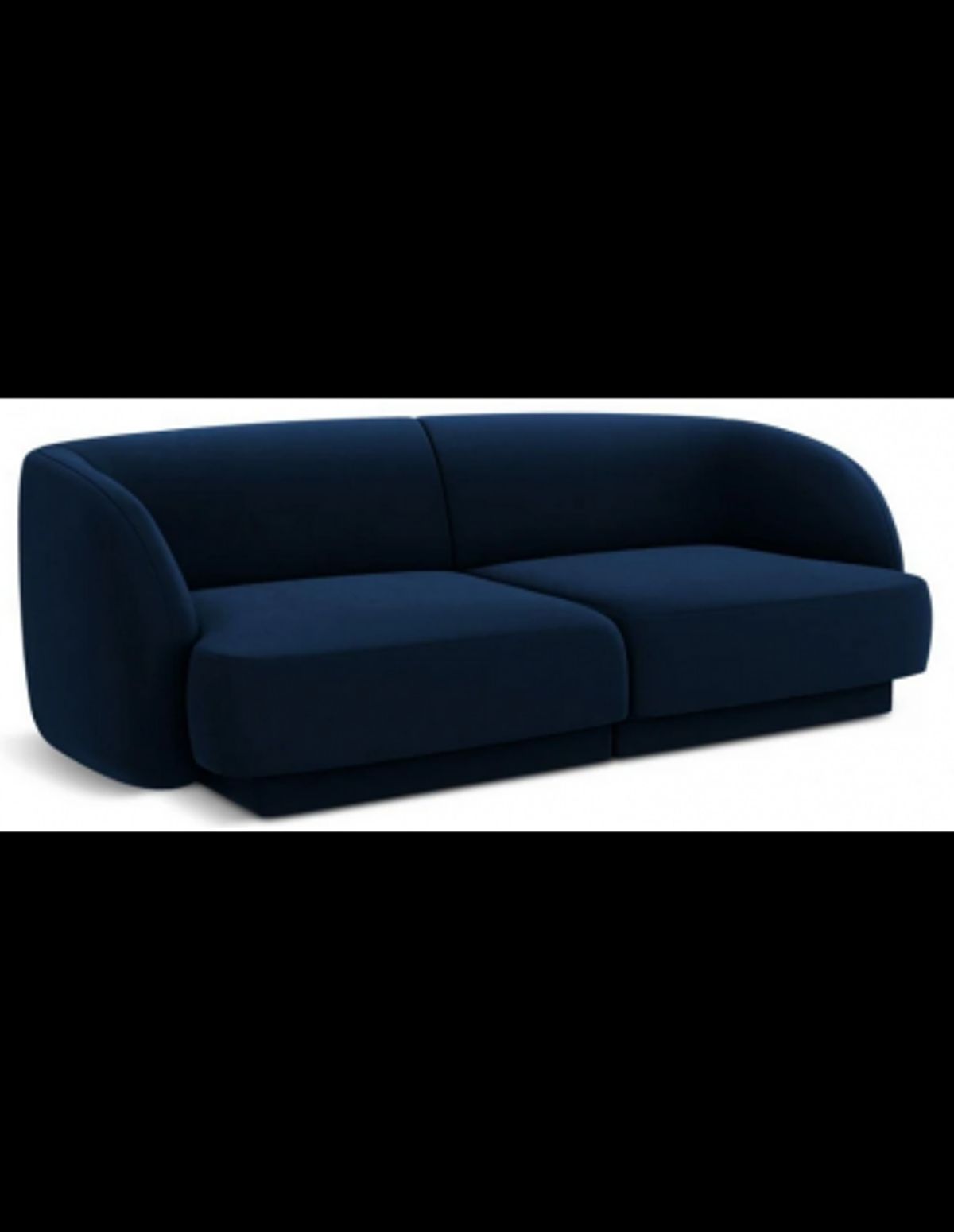 Miley 2-personers sofa i velour B184 x D85 cm - Blå