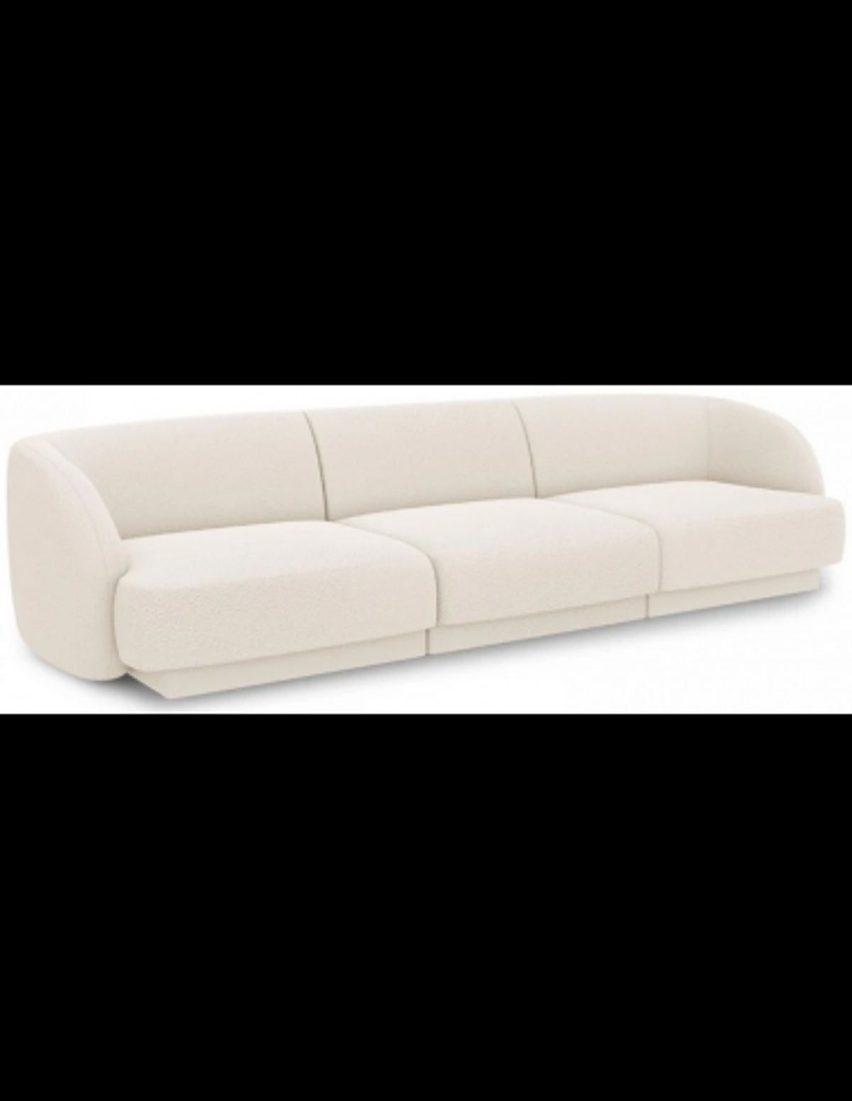 Miley 3-personers sofa i bouclé B259 x D85 cm - Beige