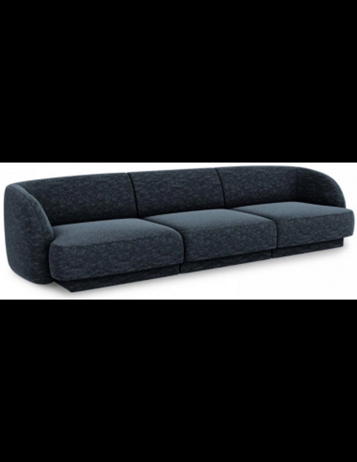 Miley 3-personers sofa i chenille B259 x D85 cm - Blå