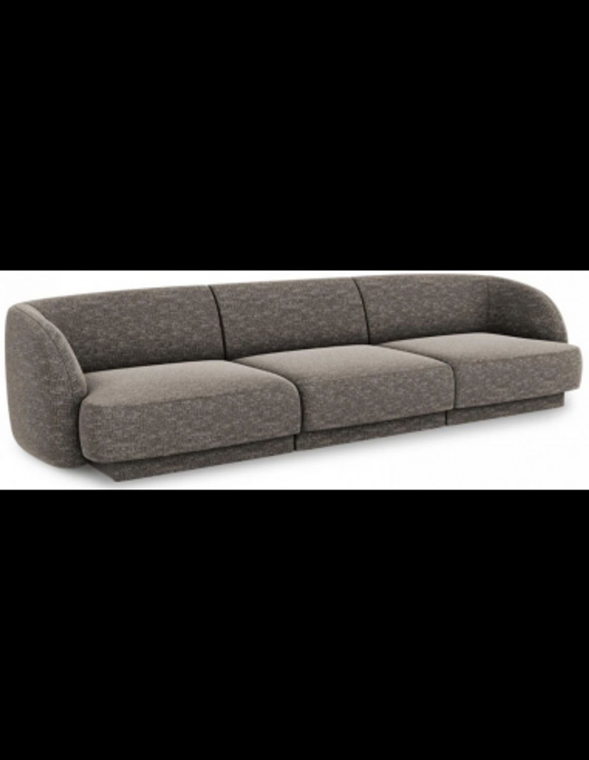 Miley 3-personers sofa i chenille B259 x D85 cm - Grå