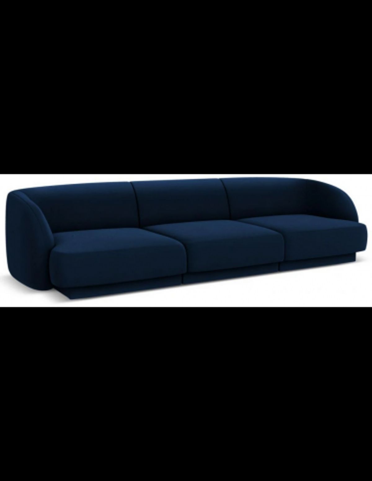 Miley 3-personers sofa i velour B259 x D85 cm - Blå