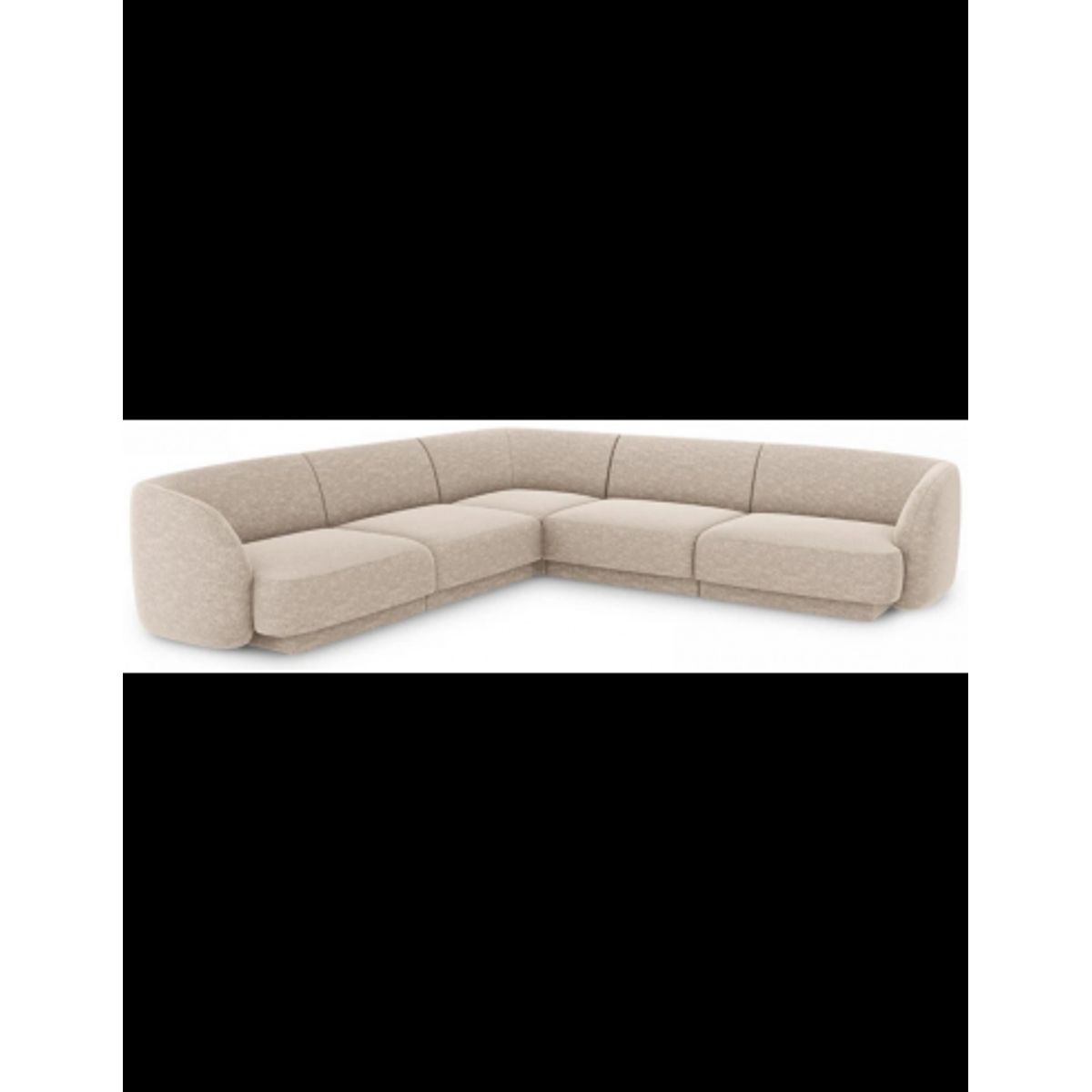 Miley hjørnesofa i chenille B252 x D252 cm - Beige