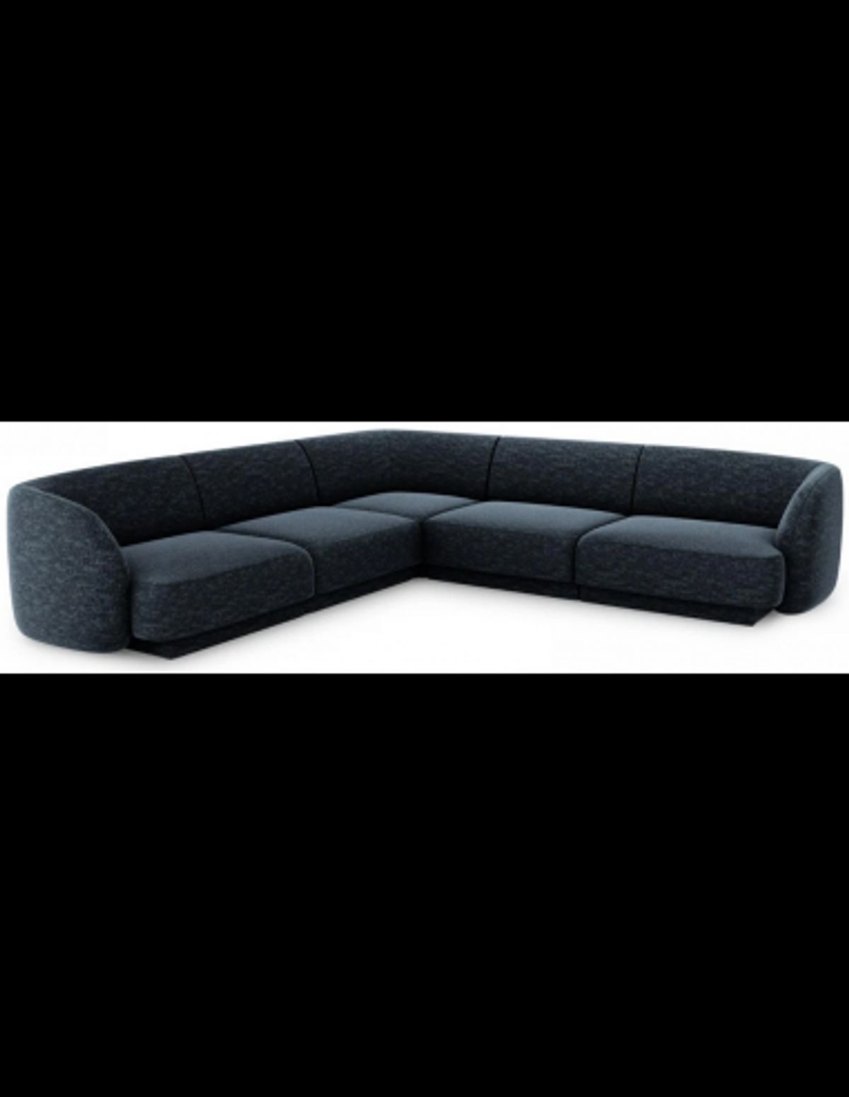 Miley hjørnesofa i chenille B252 x D252 cm - Blå