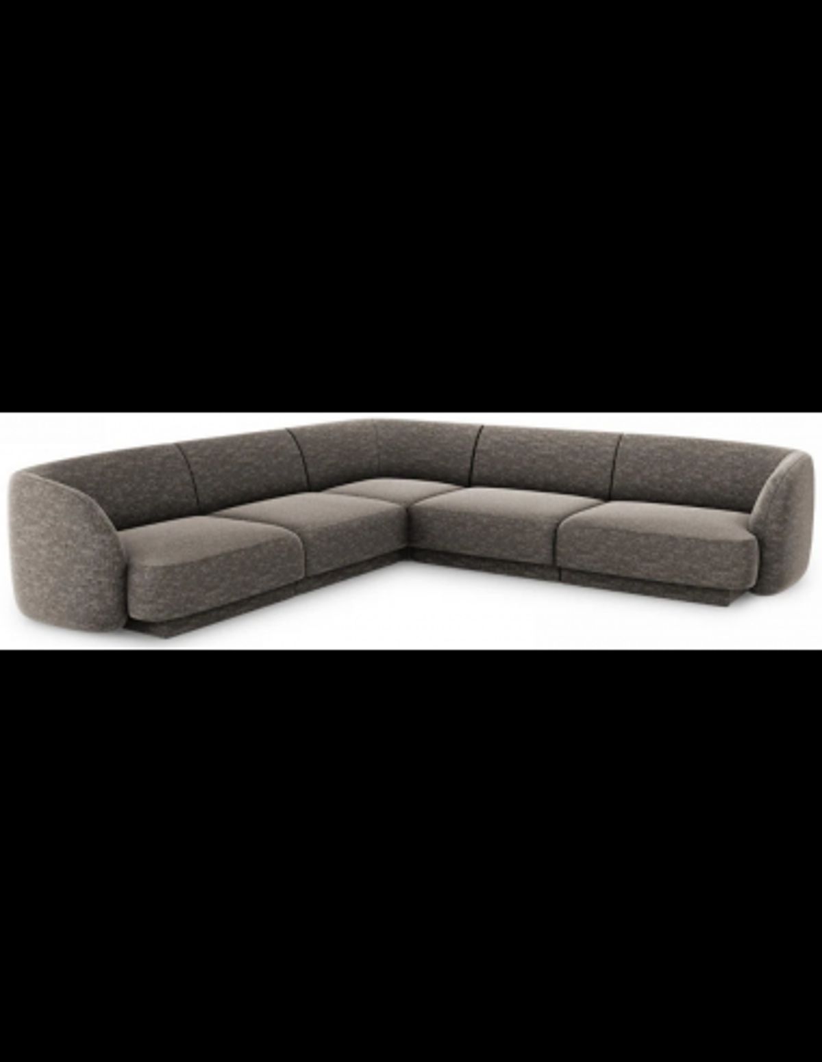 Miley hjørnesofa i chenille B252 x D252 cm - Grå