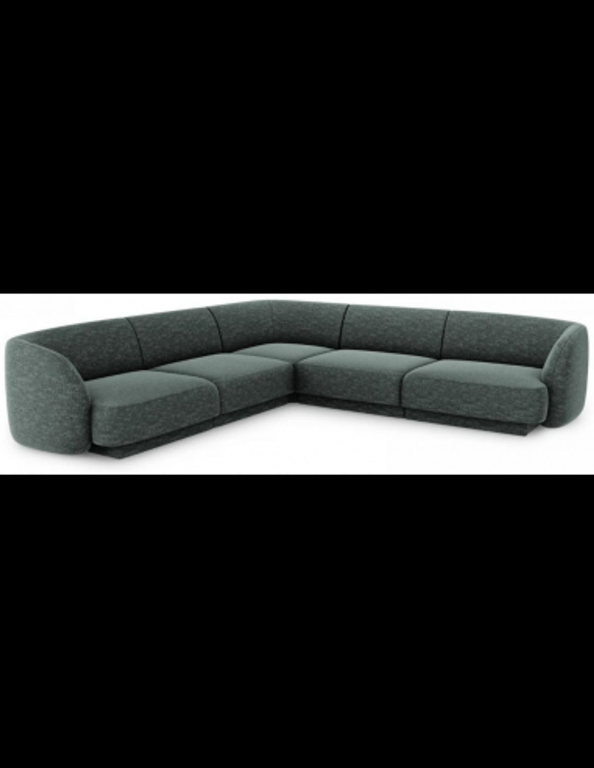 Miley hjørnesofa i chenille B252 x D252 cm - Petrolium