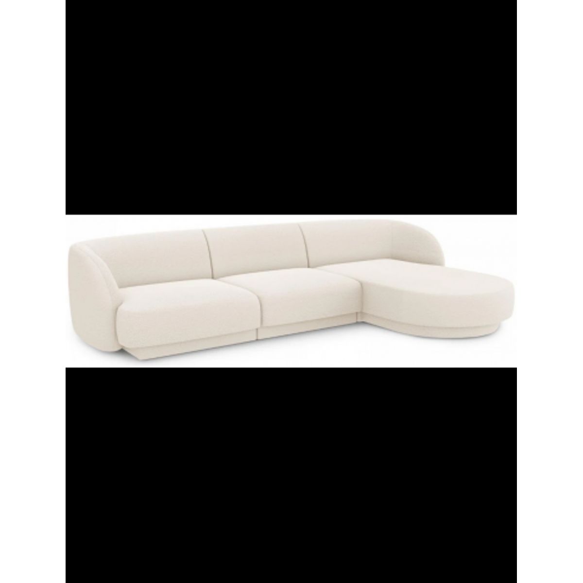 Miley højrevendt chaiselong sofa i bouclé B259 x D155 cm - Beige