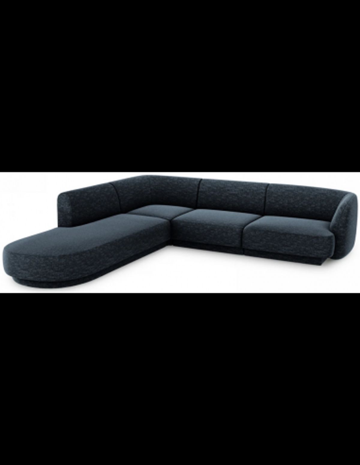 Miley venstrevendt chaiselong sofa i chenille B252 x D220 cm - Blå