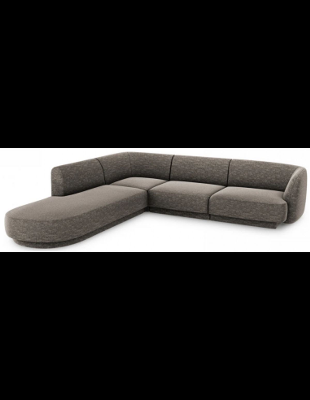 Miley venstrevendt chaiselong sofa i chenille B252 x D220 cm - Grå