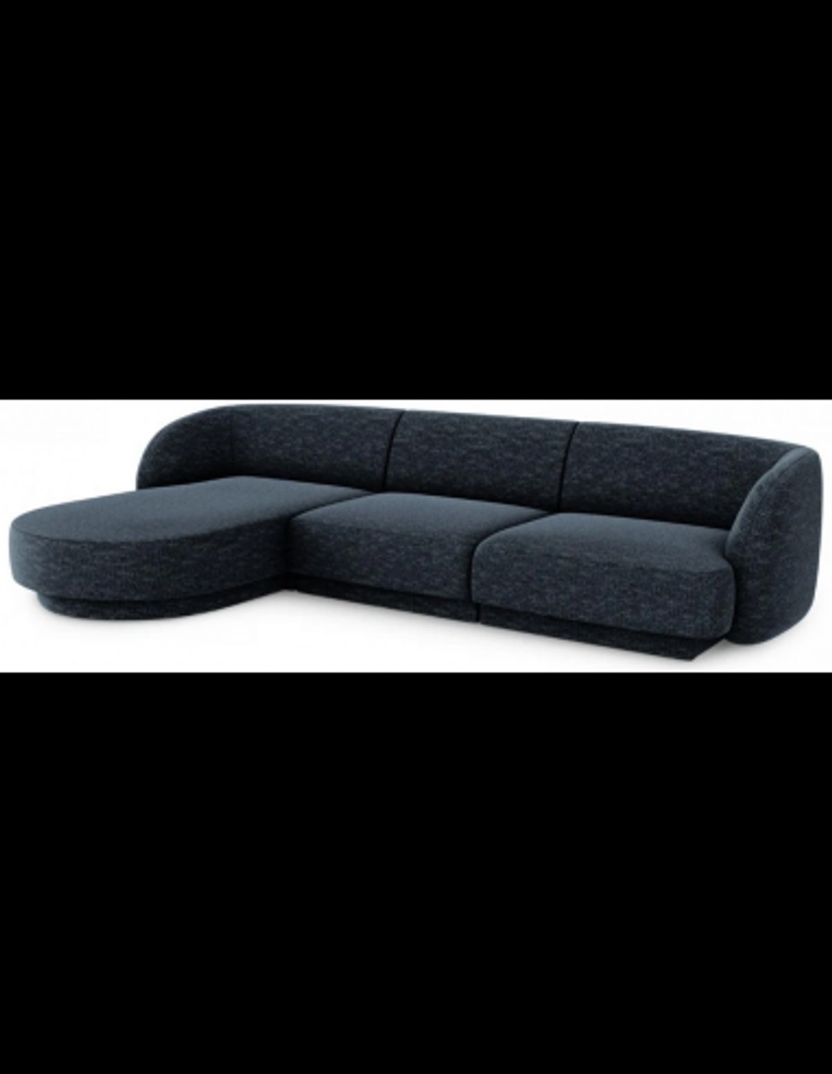 Miley venstrevendt chaiselong sofa i chenille B259 x D155 cm - Blå