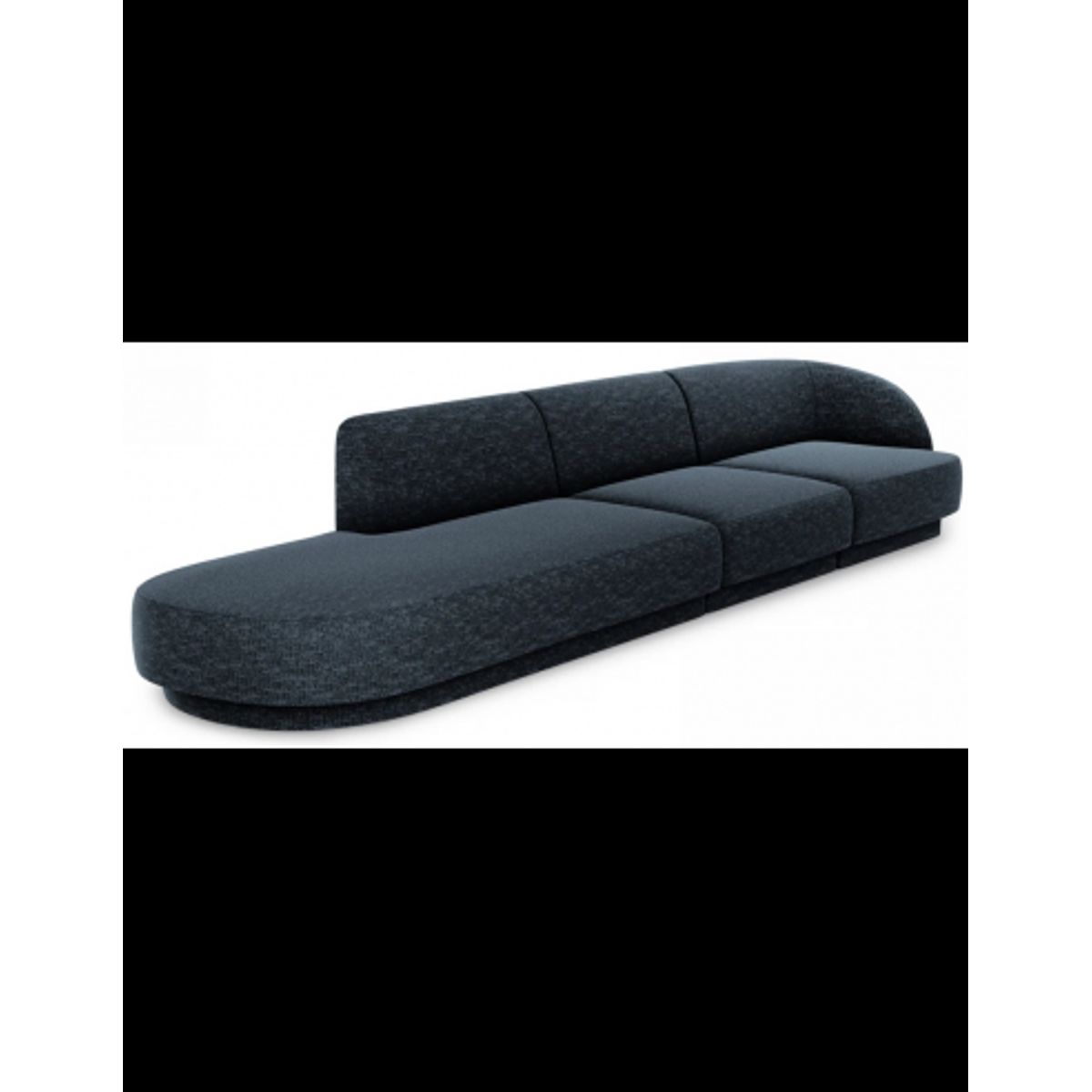 Miley venstrevendt chaiselong sofa i chenille B302 x D85 cm - Blå