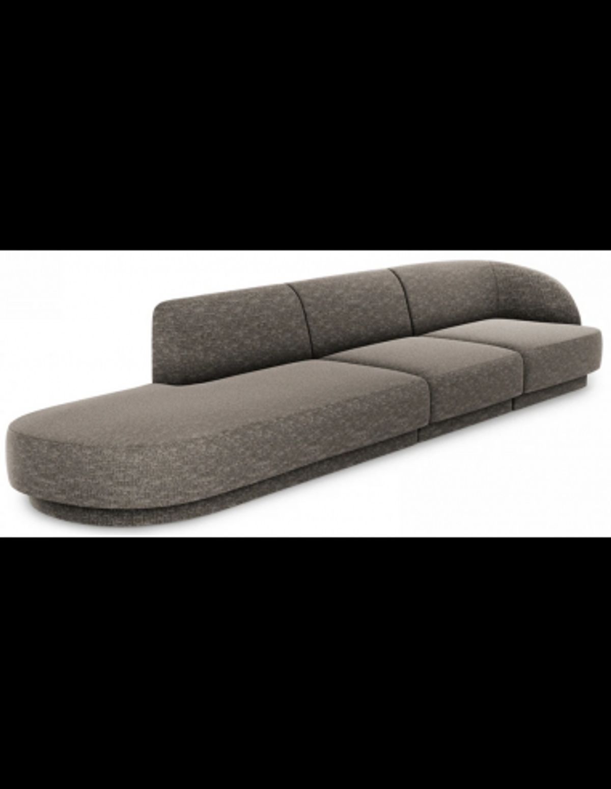 Miley venstrevendt chaiselong sofa i chenille B302 x D85 cm - Grå