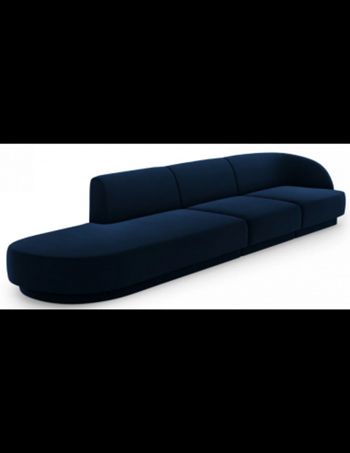 Miley venstrevendt chaiselong sofa i velour B302 x D85 cm - Blå