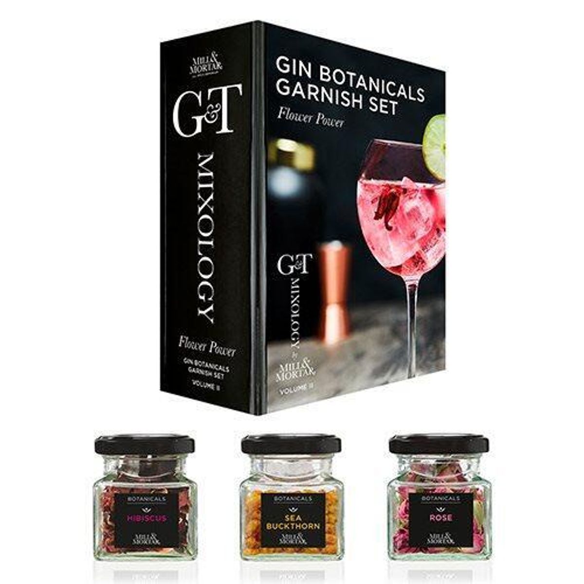 Mill & Mortar Gin Botanicals Garnish Set - Flower Power.