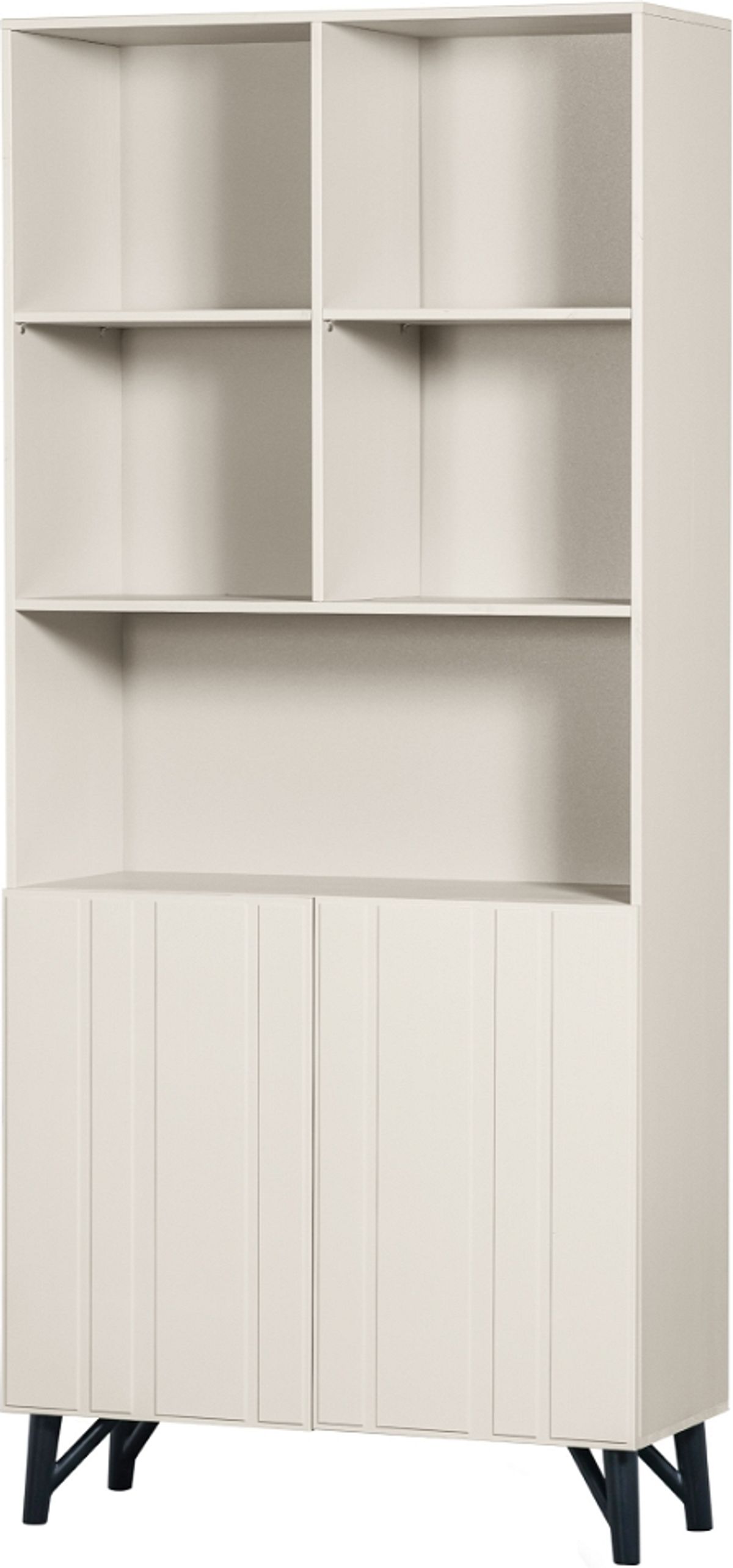 Miller, Highboard, hvid, H200x90x37 cm, fyrretræ