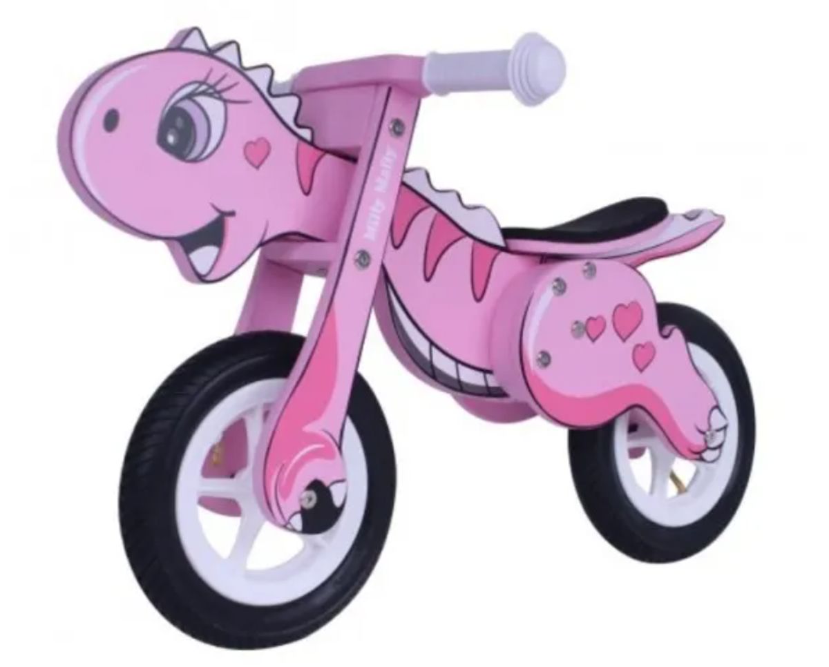 Milly Mally Dino Løbecykel Pink - Perfekt til børn fra 2 til 3 år - HURTIG LEVERING