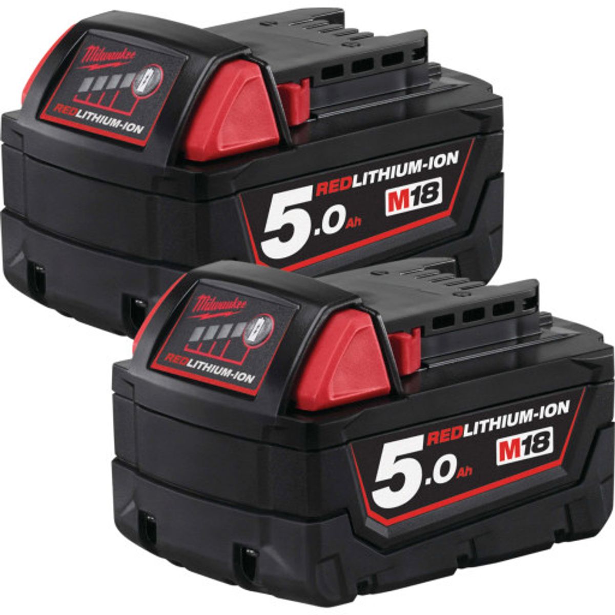 Milwaukee M18 batterisæt 2 x 18V 5.0Ah