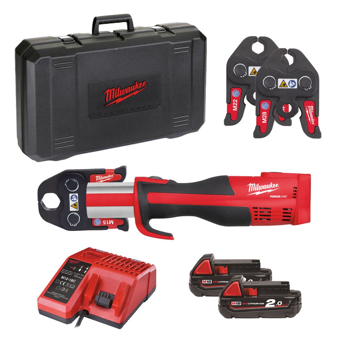 Milwaukee M18 BLHPT 202C M-SET Presseværktøj