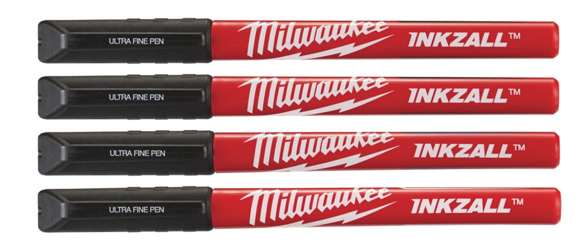 Milwaukee Pen Inkzall Fine, Sort 4P