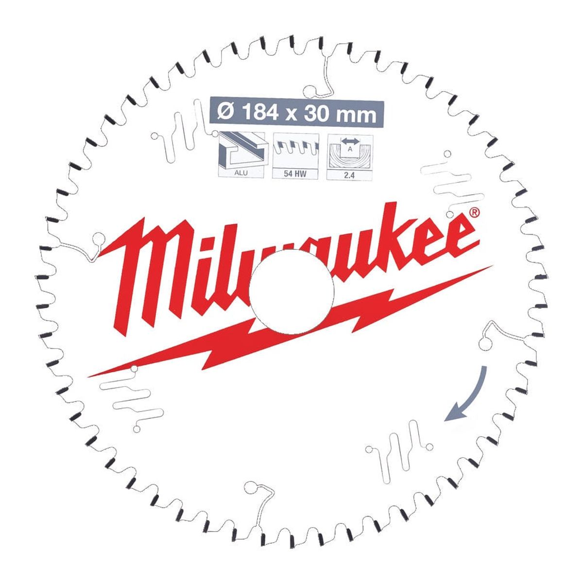 Milwaukee Rundsavklinge Alu184x30x2,4x54