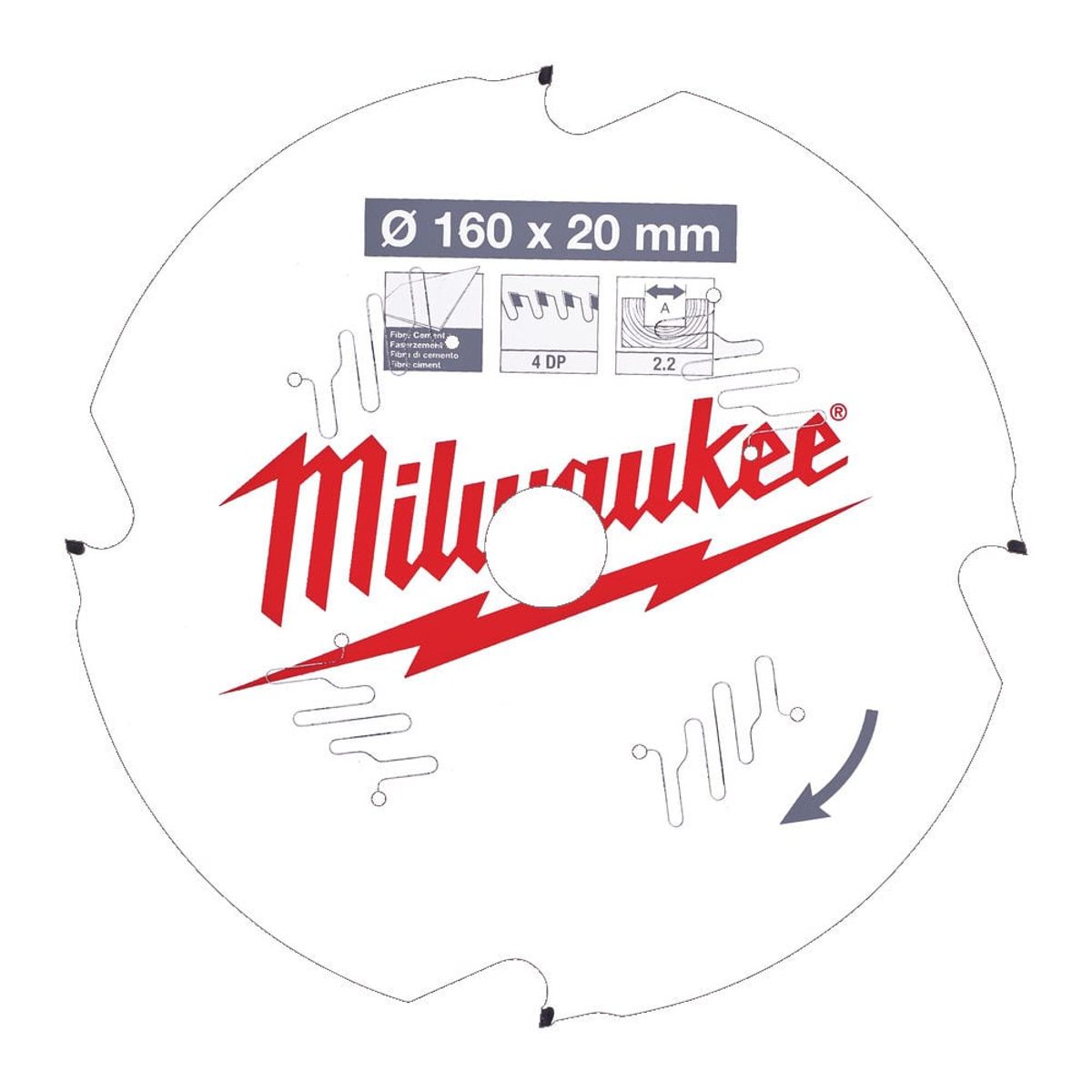 Milwaukee Rundsavklinge FC160x20x2,2x4d