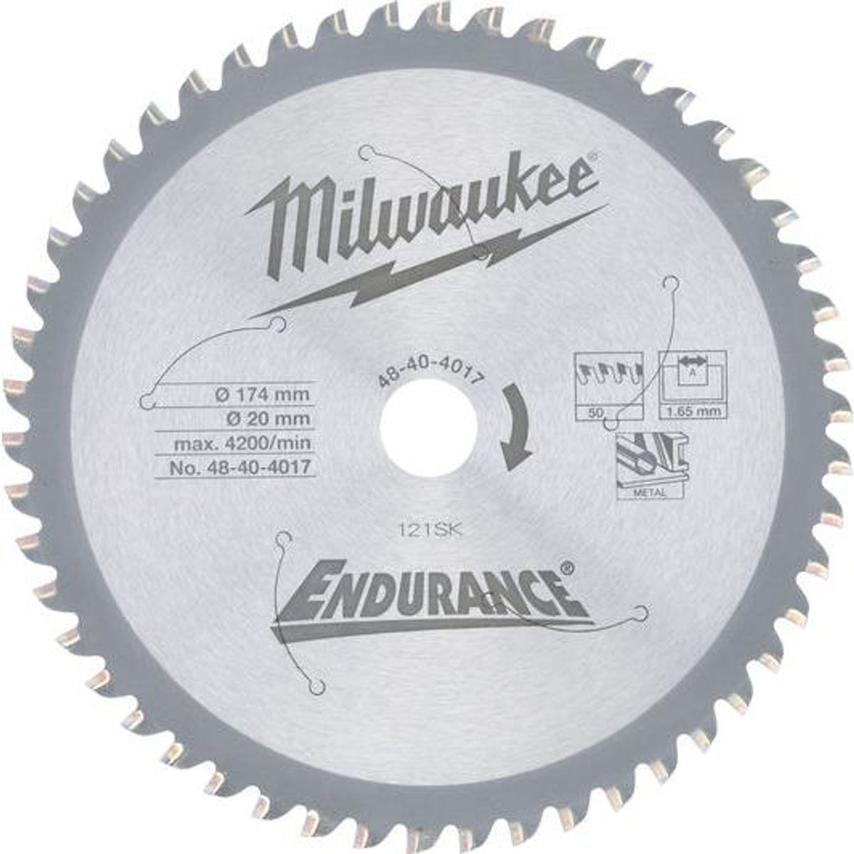 Milwaukee Rundsavklinge Metal 174/20/50T