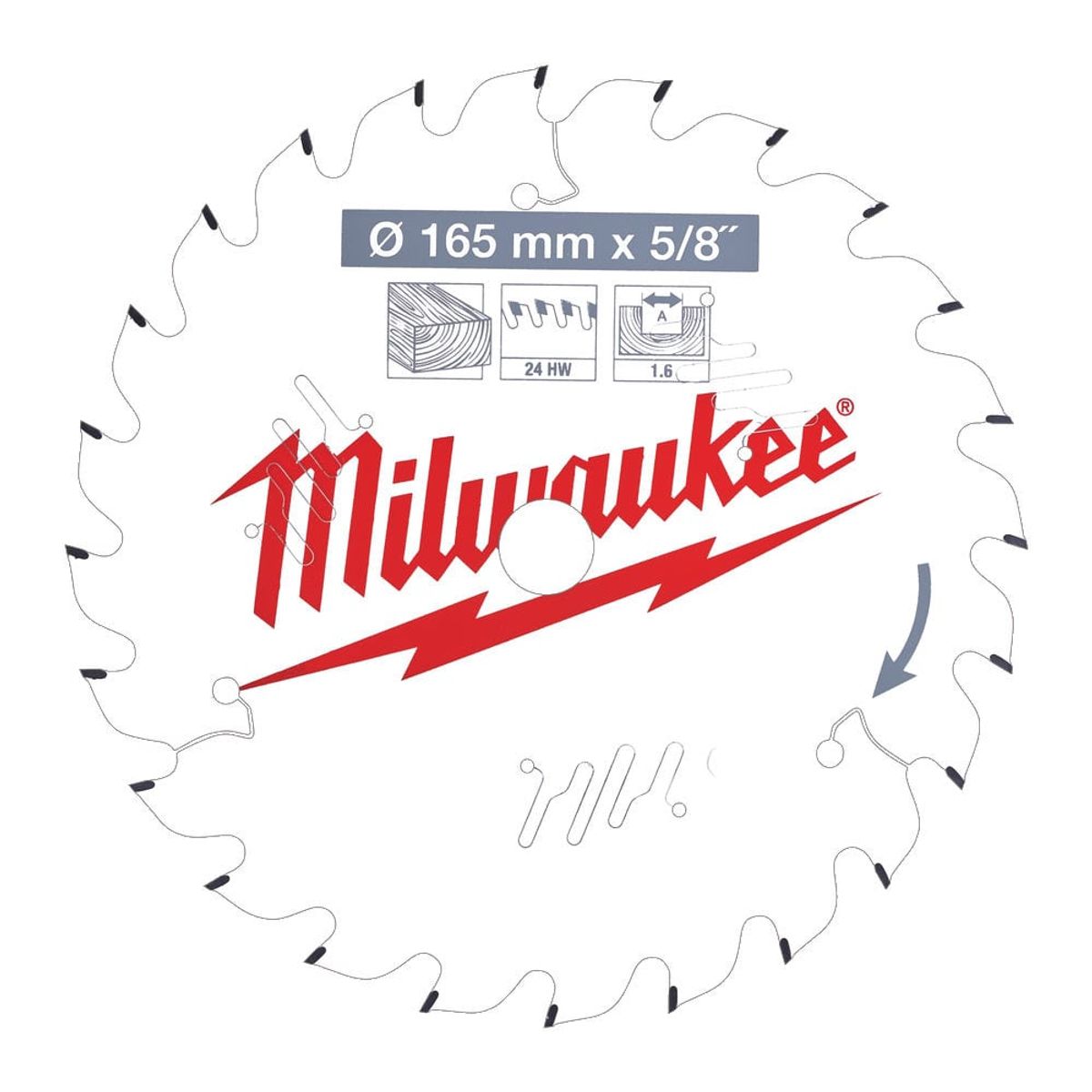 Milwaukee Rundsavklinge W165x15.87x1.6x24