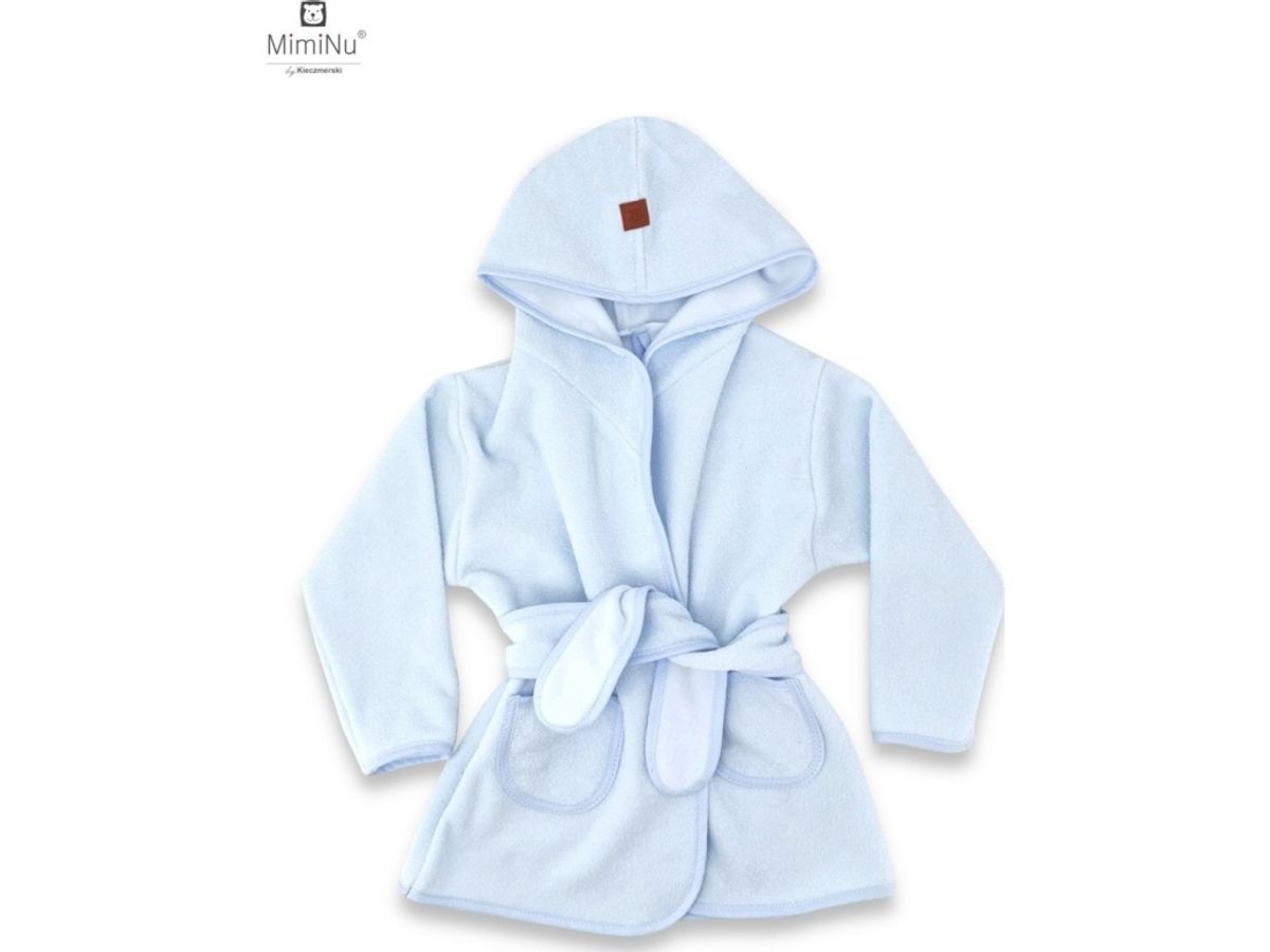 Miminu Miminu Thermofrotte Bathrobe With Hood Size 110 Cm Blue