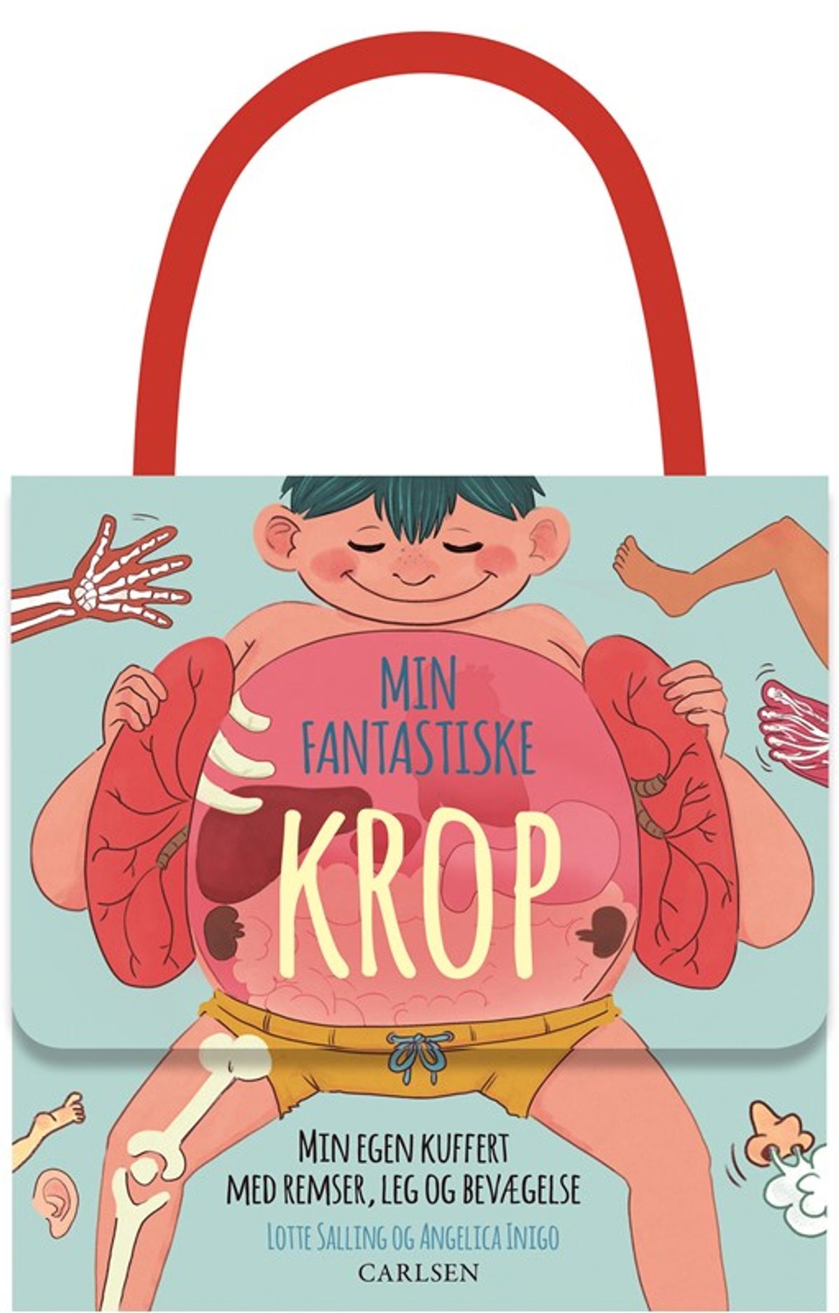 Min fantastiske krop - Min egen kuffert med remser, leg og bevægelse