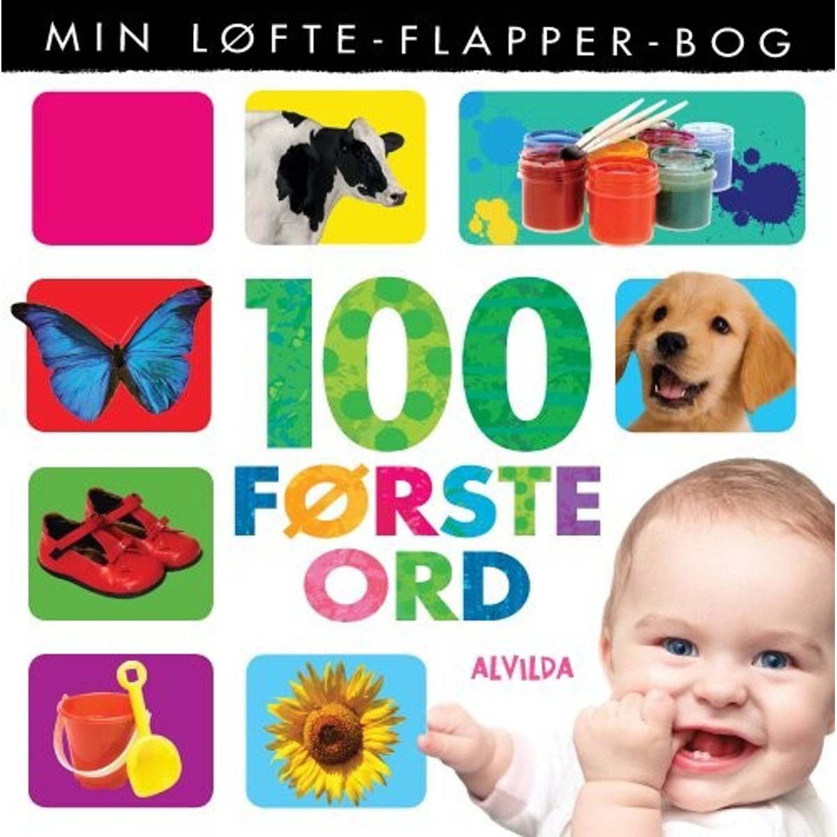 Min Løfte-flapper-bog - 100 Første Ord - Diverse - Bog