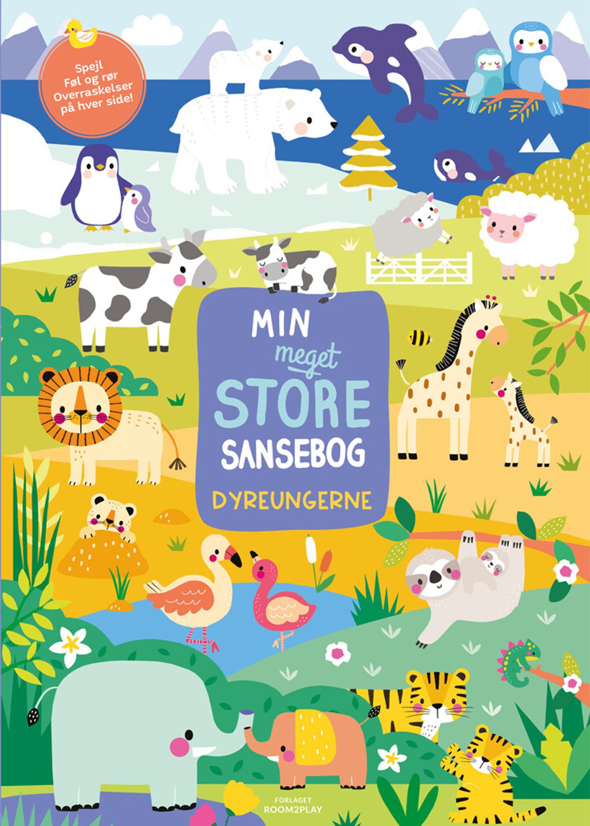 Min Meget Store Sansebog - Dyreungerne - Room2play - Bog