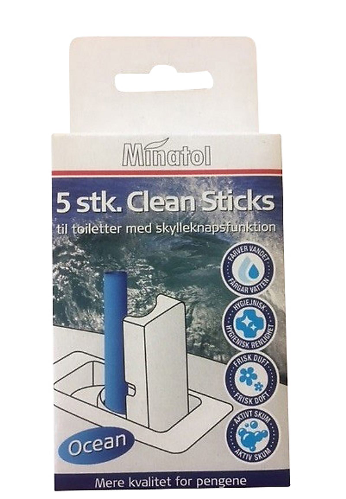 Minatol wc stick 1 pakke med 5 stk.