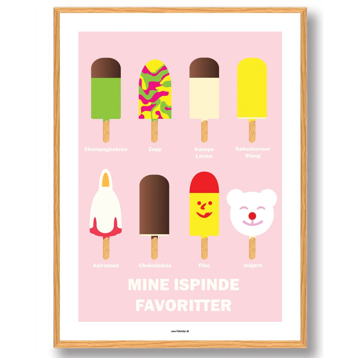 Mine ispinde favoritter - plakat (Størrelse: L - 50x70cm (B2))