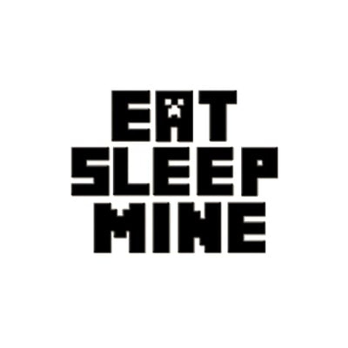 Minecraft wallsticker. Eat Sleep Mine. 70x50cm.