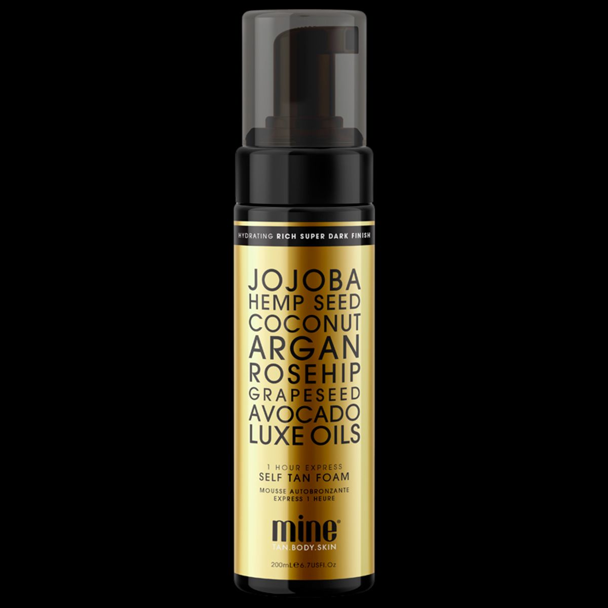 Minetan Luxe Oil Super Dark Foamed Oil (200 ml)