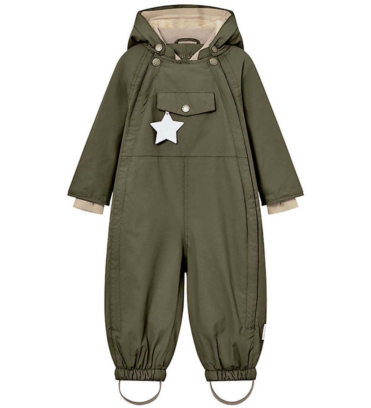 Mini A Ture Flyverdragt - Wisti Fleece - Olive Night