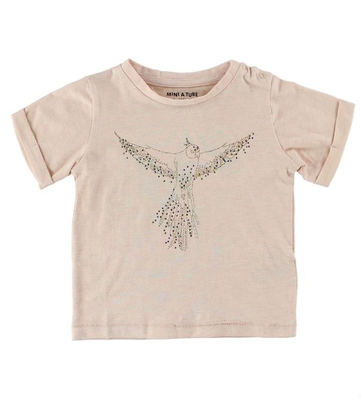 Mini A Ture T-Shirt - Laurine - Puddermeleret m. Fugl