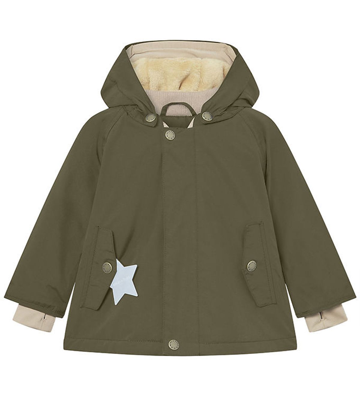 Mini A Ture Vinterjakke - Matwally Fleece - Olive Night