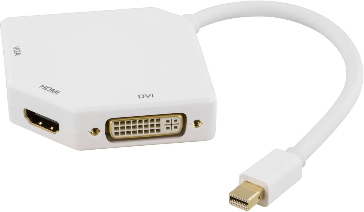 Mini Displayport til HDMI/DVI/VGA adapter kabel