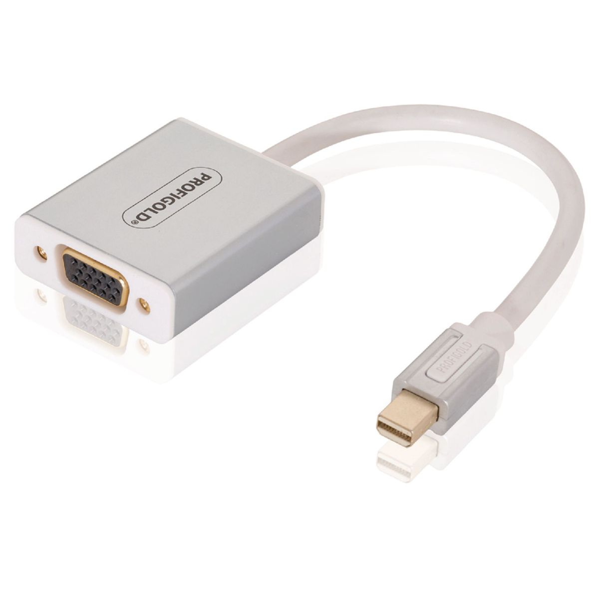 Mini Displayport til VGA Adapter - Guldbelagt - Hvid